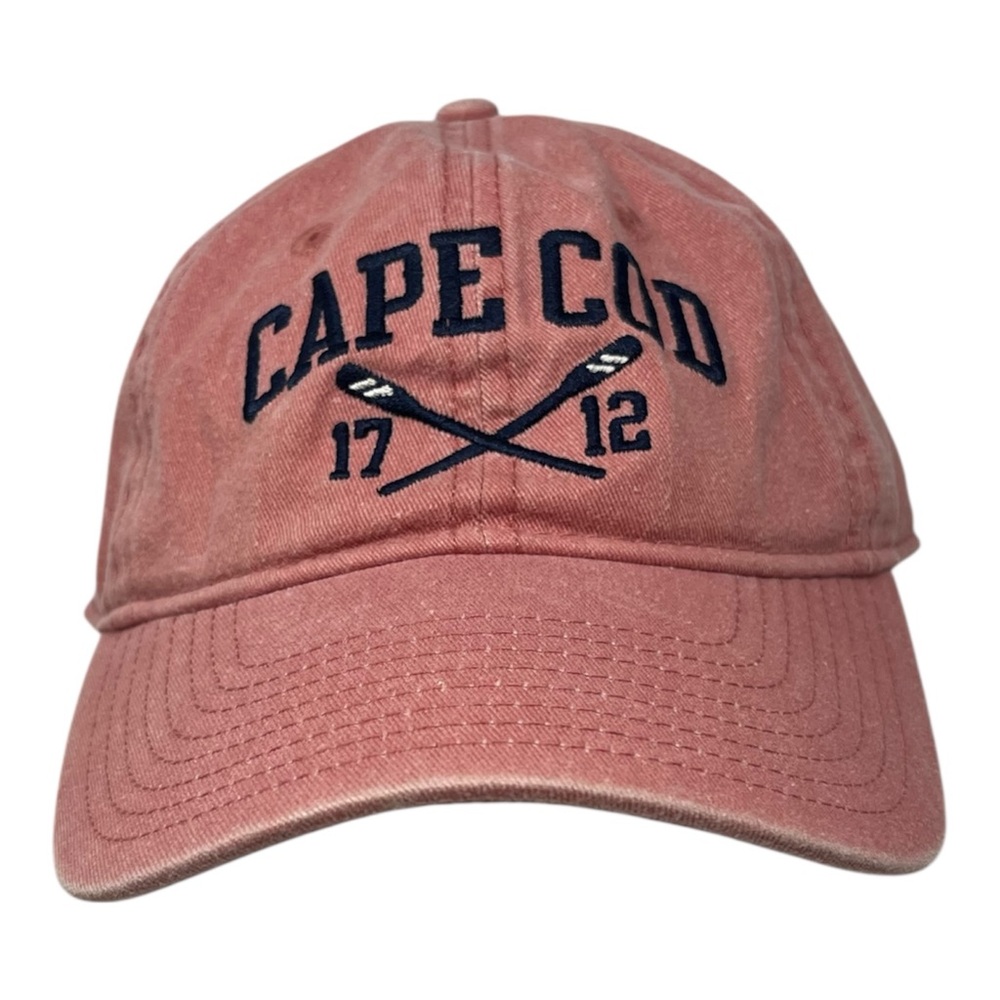 Chatham Cape Cod Men’s Crossed Oars Hat Cap Chalked Red Garment Washed